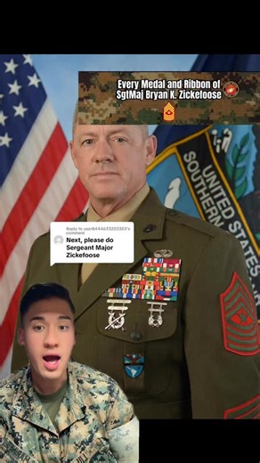 SgtMaj Bryan Zickefoose’s Medals and Ribbons (Re-upload from Tik Tok) #usmc #marines #marinecorps #semperfi #military #navy #army #airforce #coastguard #spaceforce #military #militarytiktok #miltok #militarylife #militaryhistory #history #unitedstates #usa #california #camppendleton #greenscreen #fyp #EduTok #TikTokLearningCampaign #USHistory | Luke Liu