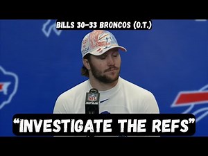 Josh Allen GOES OFF on the REFS after playoff exit - Post Game Press Conference - Bills vs Broncos
