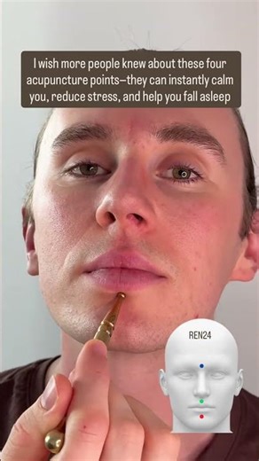 Wind down in under 2 minutes with this simple acupressure routine 😴 Use your fingertip - or an