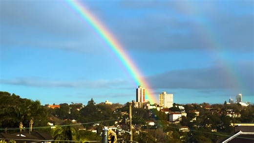 What happens at 51 degrees that creates a double rainbow