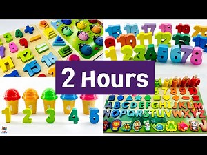2 HOURS of the BEST Toy Learning Video for Kids to Count 1-20, Colors, Alpha ABCs & SHAPES Toy FUN!