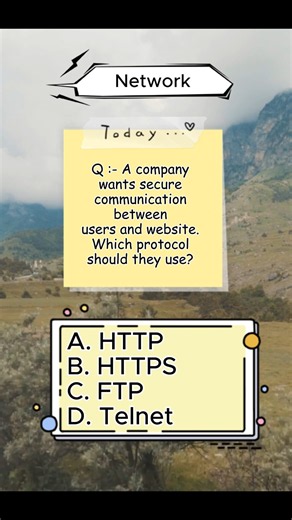 Which Protocol Provides Secure Communication Between Users and Websites? | Networking #https #http