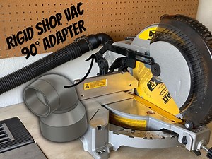 Dust Collection Adapter (90 Degree) for Dewalt Miter Saw to Rigid Shop Vacuum (2.5") - Etsy