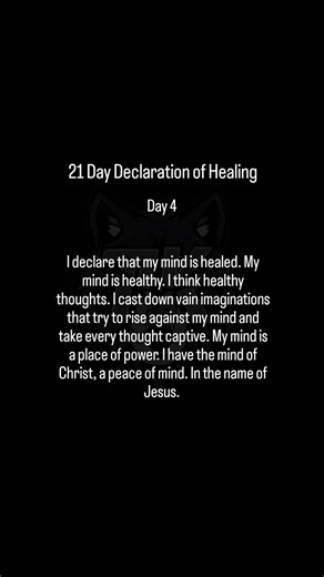 21 Day Declaration of Healing.