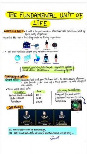 class 9th new book science ch - 2 cell short notes #ncert #newbook #class9 #biology #cbse #shortnote