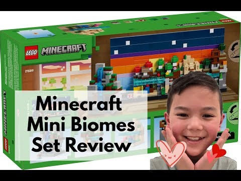 Kid reviews Minecraft Mini Biomes Lego Set 21589