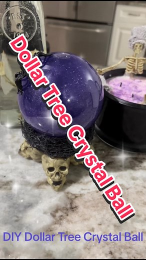 DIY Dollar Tree Crystal Ball #thisishalloween #crystalball #halloween2023 #halloween #DIY #craft #doityourself #spooky #spookyseason