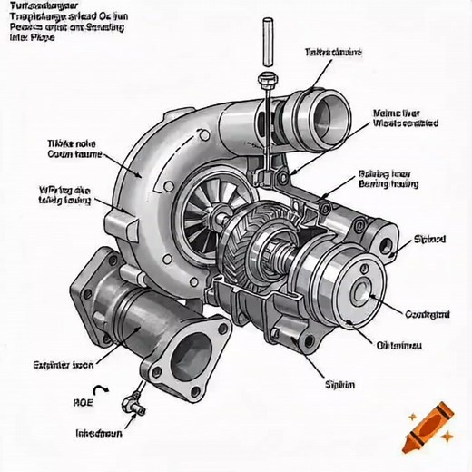 Turbo charger diagram 🚘🚘🚘🔧🔧 #clutch #automotive #mechanic #autos #automobile #auto | Mechanics And Electricity