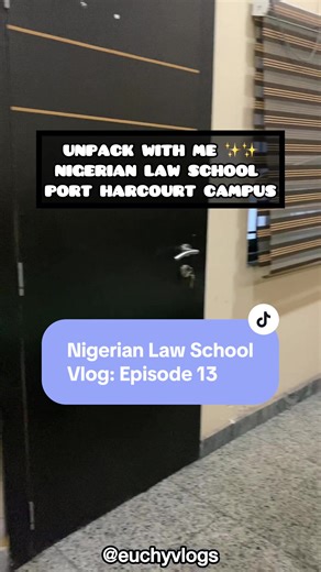 Episode 13 of Nigerian Law School Diaries: Unpack and arrange my permanent space with me🤩🧳 Clearing my drafts😌… This room and its famous flyover in Hostel C block was honestly one of the best things that happened to me in Law School — A wholesome memory🥹. #blowthisup #unpackwithme #nigerianlawschool #Vlog #_euchy_