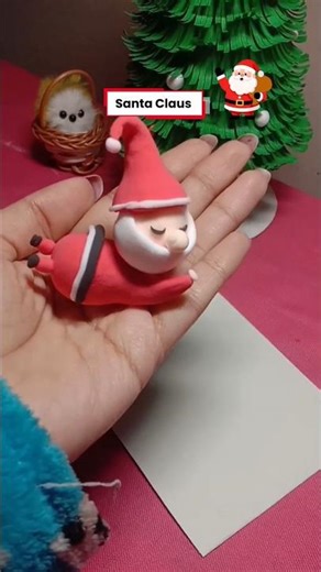 DIY Clay Santa Claus 🎅 Easy Christmas Craft | Handmade Santa Decoration #santa #diy #craft