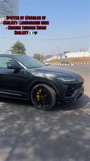 Spotted by Kosilux of Coalcity Enugu state 🇳🇬 Brand: Lamborghini Model: Urus Body style: Performance SUV Color: metallic Black Year range: 2019 – present Engine: 4.0-liter V8 twin-turbo Power: ~650 horsepower Acceleration: 0–100 km/h in about 3.6 seconds This Urus combines supercar power with SUV comfort. The twin-turbo V8 delivers strong acceleration, and the exhaust sound is deep, loud, and aggressive — unmistakably Lamborghini. From the sharp front design to the wide rear stance, this SUV h