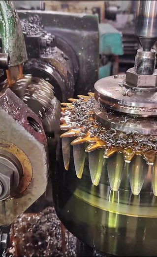 Look at the end #gear #hobbing #processvideo #tk #machine