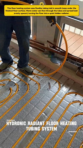 Installing Radiant Floor Heating Tubes Fast #HeatedFloor #DIYBuild #USA