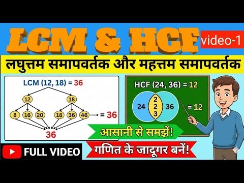 लसप और मसप (LCM AND HCF) mahatam samapvartak laghutam samapvartak महत्तम समापवर्तक लघुत्तम समापवर्तक