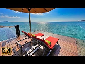 The Horizon, seaside bar at Ritz-Carlton Langkawi Malaysia - 4K with relaxing lounge Jazz BGM