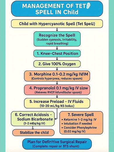 🩺 Tetralogy of Fallot (TOF) – Tet Spell Management Explained | Pediatric Emergency Care#nclex#viral
