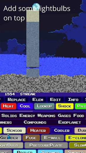 Lighthouse build in #sandboxels