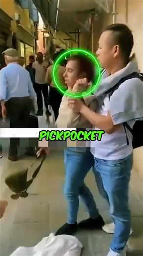 Pickpocket got slammed instantly by tourist💥😳