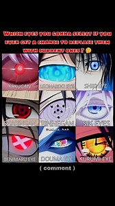 Which eyes you gonna select if you ever get a chance to replace them with current ones ? 🤔 | ANIME HUB