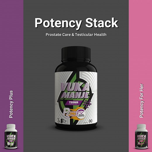 The Vuka Manje™ Libido Range is built for natural performance:  Potency Plus – Testosterone & Libido Support ️ Potency Stack – Prostate Wellness & Vitality  Potency For Her – Hormonal Balance & Confidence Daily support. Real results.  Shop now at vukamanje.co.za | Vuka Manje Supplements | Facebook