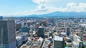 市街地と道路 空撮