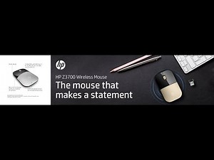 HP Z3700 Wireless Optical Mouse -16-month battery life, 1200DPI - 2.4GHz Wireless, Silver - Unboxing