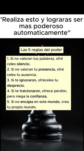 🔥Las 5 reglas del poder que te vuelven intocable.