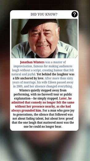 Why Jonathan Winters Walked Away Quietly
