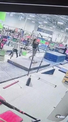 When you preach “awareness at all times”...then forget to check for swinging gymnasts before crossing *Coach Shawn did not get hit or injured during this fail! His quick thinking and ninja skills came to the rescue #failfriday #gymnasticsfail #gymnastics #fail #nobodysperfect