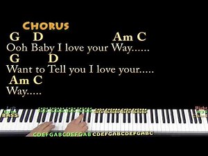 Baby I Love Your Way (Peter Frampton) Piano Cover Lesson in G with Chords/Lyrics