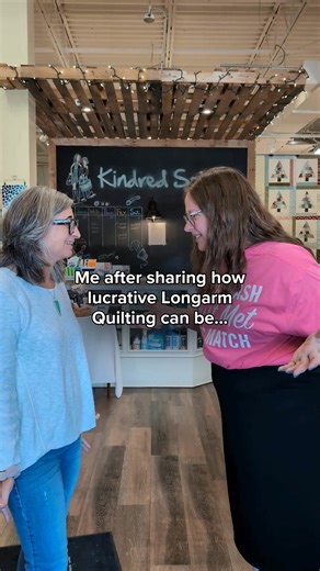 We aren't kidding. In fact, our hottest guide right now is 5 Ways Longarm Quilting can be Lucrative. Want a copy of it? Click the link below! https://kindredspiritsquiltco.myflodesk.com/investment #longarmlife #quiltinghustle #quiltandearn #sewingsidehustle #quiltingboss #handiquilter #quiltpreneur #fabricflow #quiltingincome #sewistgrind #quiltandthrive #makerswithhustle #quiltinggoals #sidehustlequeen #quiltbiz | Kindred Spirits Quilt Co.