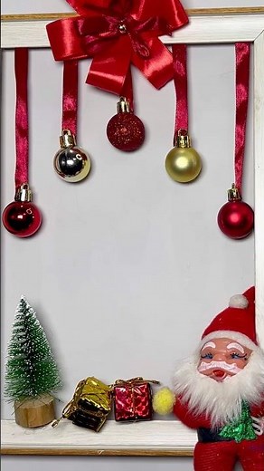 DIY Christmas Frame Decor 🎄 | Easy Festive Wall Hanging