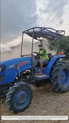 Agricultural Land Preparation: Rotary Tilling Technique Transforms Hard Soil into Loose Soil