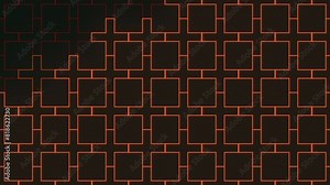Black and red squares and rectangles, in a repeated pattern, make up a larger grid-like image. Simple yet striking visual design