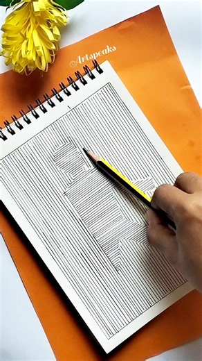 Scale and pen use panni eppadilam draw panna mudiyum ma😱#art #artscraft #craftpaper #diy #drawing