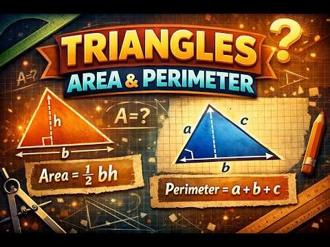 Triangles: Area & Perimeter Explained | Complete Mensuration Lecture | All Formulas & Examples