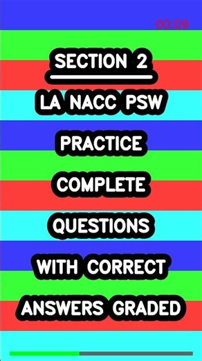 NACC PSW Practice Complete Questions with Correct Answers Graded Latest