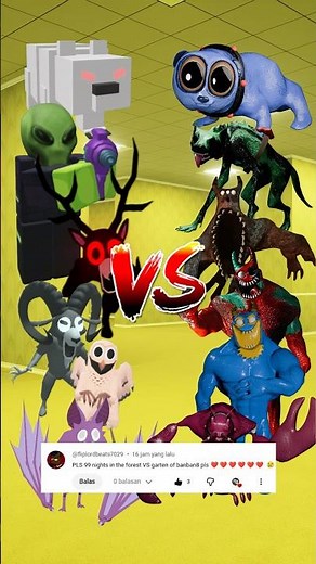 99 nights in the forest VS Garten of Banban 8 #shorts #99nightintheforest #gartenofbanban