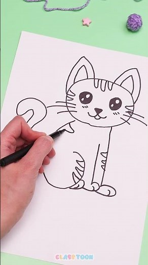 🐱 How To Draw The Cutest Kitten ✏️ The Easy Way For Kids! 😻 #drawing #kidsactivities