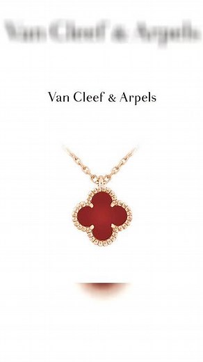 梵克雅宝（Van Cleef & Arpels）项链 女士四叶草项链幸运小红花 送爱人女友生日纪念日礼物 中号缟玛瑙(VCARA45800)