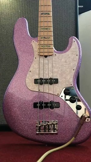 We’re totally obsessed with this limited edition purple sparkle Adam Clayton Jazz bass. 😍 Reach out to your local guitar store or our website for more info! | Fender