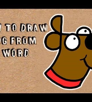 How to Draw A Dog From The Word Dog : Word Drawing for Kids