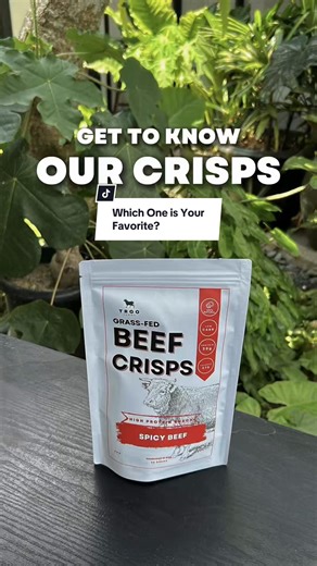 Get to know Troo Natural Beef Crisps — premium protein snacks made from grass-fed beef with a clean, simple composition. Which variant is your favorite? #TrooNatural #HighProteinSnack #CleanIngredients