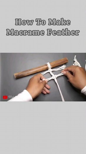 how to make macrame feather tutorial #macrame #macramewallhanging #shorts #homedecor