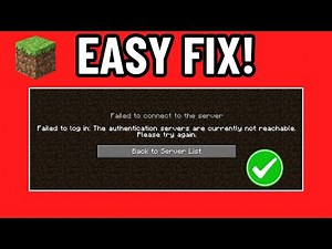 HOW TO FIX MINECRAFT AUTHENTICATION SERVERS ARE CURRENTLY NOT REACHABLE (2025)