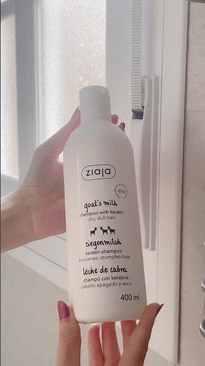 First time trying these Goat Milk Hair products by Ziaja!🐄🥛 #haircare #ziaja #shampoos #goatmilk