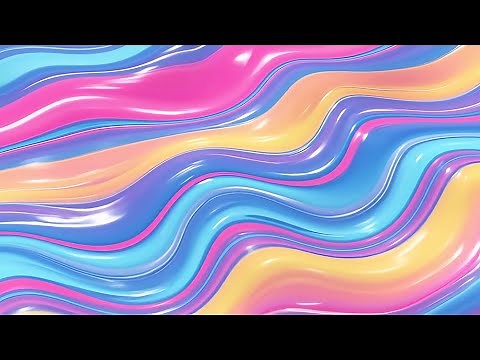Abstract Liquid Wave Background Video. Colorful Waves Animation. Copyright Free 4K Wallpaper.