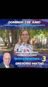 Agradezco las palabras de María Escobar, quien ha sido una líder de la base estadista, por su respaldo a mi candidatura para continuar la lucha por la igualdad para todos los que vivimos en Puerto Rico. | Gregorio Matías