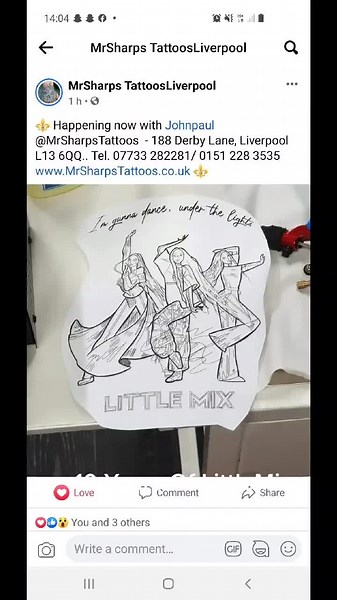 My LittleMix Tattoo!! Hope @littlemix @leighannepinnock @jadethirlwall @perrieedwards get to see my Tattoo to mark 10years of LittleMix #littlemix