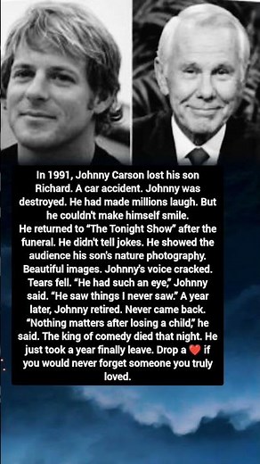 Johnny Carson’s Heartbreaking Story After Losing His Son | Emotional True Story